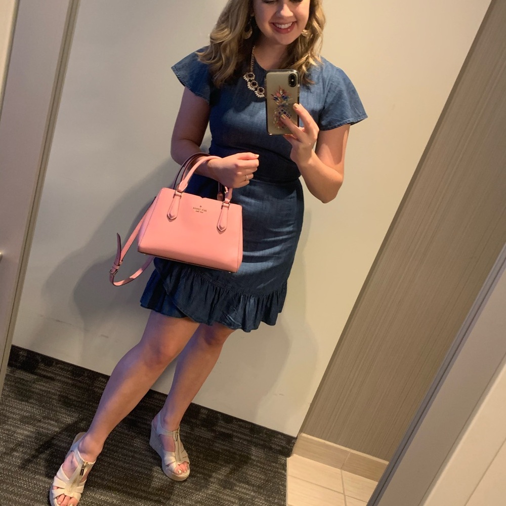 Draper James Blue Ruffle Dress - Picture 2 of 6